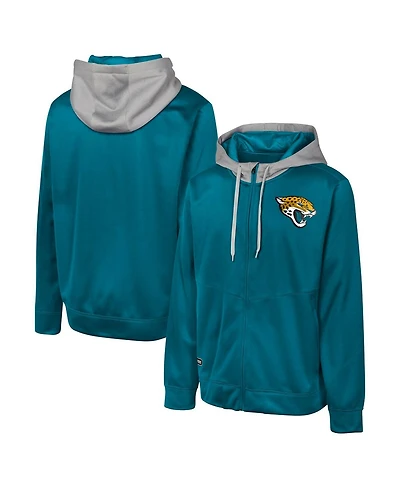 Outerstuff Men's Teal Jacksonville Jaguars Replay Fashion Graphic Full-Zip Hoodie Jacket