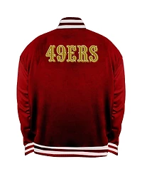 Mitchell & Ness Men's Scarlet/Silver San Francisco 49ers Big Tall Throwback Reversible Full-Zip Jacket