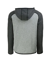 Cutter & Buck Men's Heather Gray/Heather Charcoal Philadelphia Eagles Throwback Mainsail Sweater-Knit Full-Zip Hoodie