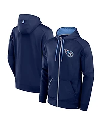 Fanatics Men's Navy Tennessee Titans Defender Full-Zip Hoodie