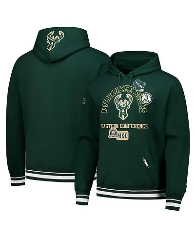 Pro Standard Men's Hunter Green Milwaukee Bucks Area Code Pullover Hoodie