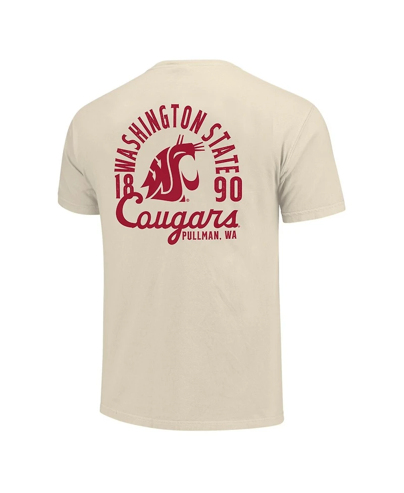 Image One Men's Cream Washington State Cougars Comfort Colors Mascot Overlay T-Shirt