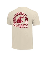 Image One Men's Cream Washington State Cougars Comfort Colors Mascot Overlay T-Shirt