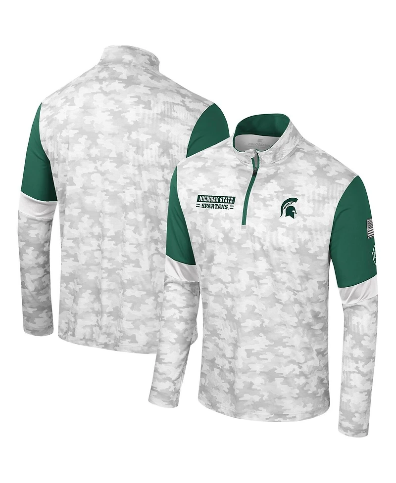 Colosseum Men's Camo Michigan State Spartans Oht Military Appreciation Tomahawk Quarter-Zip Windshirt