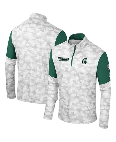 Colosseum Men's Camo Michigan State Spartans Oht Military Appreciation Tomahawk Quarter-Zip Windshirt