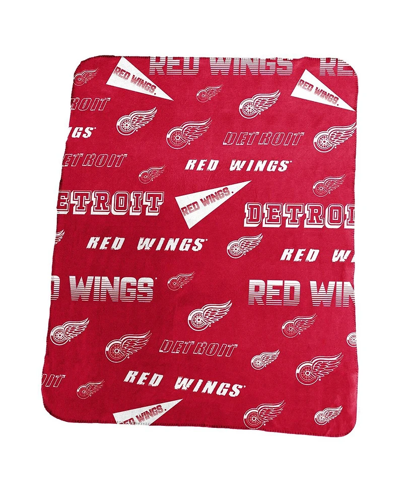 Logo Brands Detroit Red Wings 50" x 60" Classic Fleece Blanket