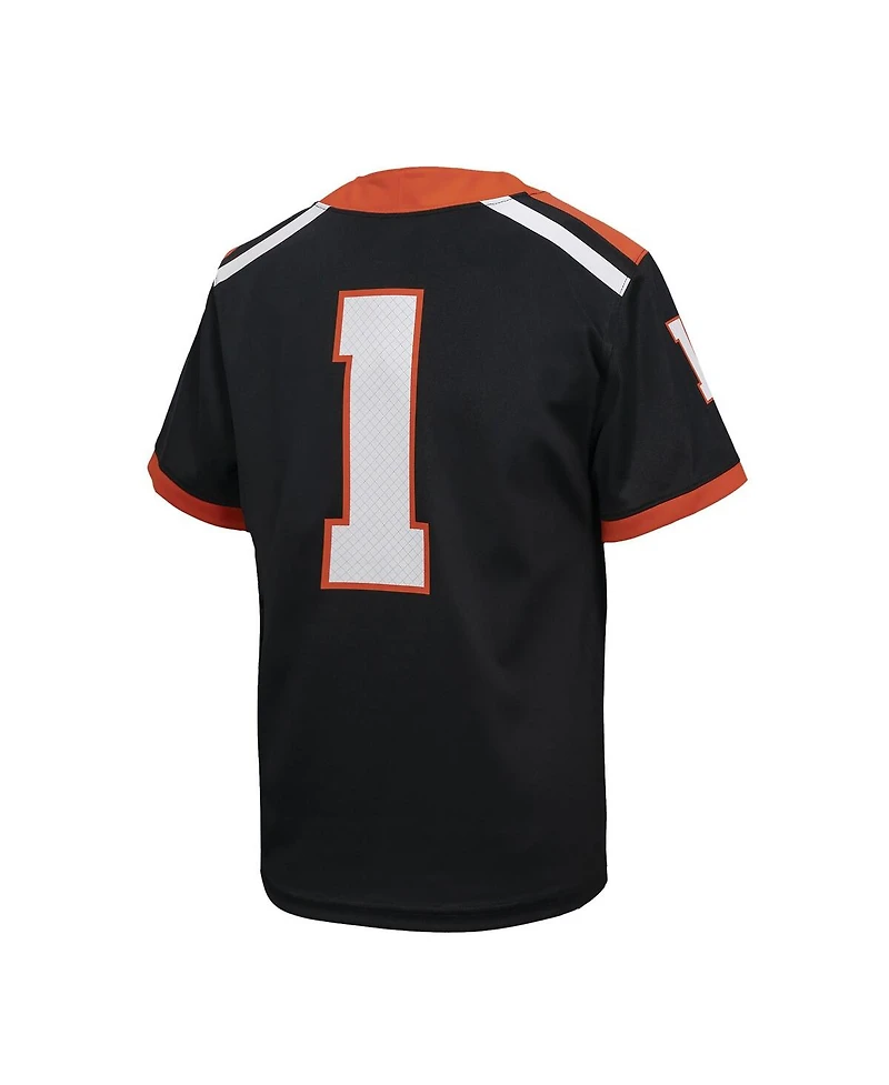 Nike Big Boys and Girls 1 Black Oregon State Beavers Untouchable Football Jersey