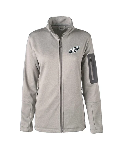 Dunbrooke Women's Heather Charcoal Philadelphia Eagles Freestyle Teflon Shield Full-Zip Jacket