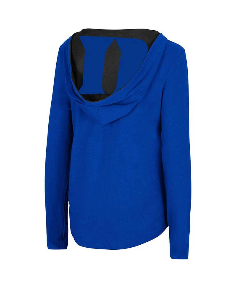 Colosseum Women's Royal Duke Blue Devils Catalina Hoodie Long Sleeve T-Shirt