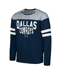 G-iii Sports by Carl Banks Men's Navy/Silver Dallas Cowboys Adaptive Hail Mary Long Sleeve T-Shirt