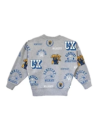 Gameday Couture Big Girls Gray Kentucky Wildcats Always On Repeat Pullover Sweatshirt