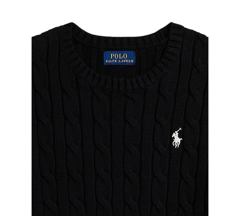Polo Ralph Lauren Girls 7-16 Cable-Knit Crewneck Sweater