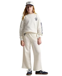 Polo Ralph Lauren Girls 7-16 Logo Crest Crewneck Sweatshirt