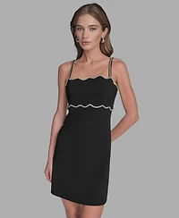Bcbg Women's Rhinestone Trim Mini Dress
