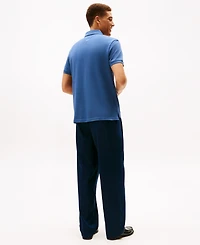 Tommy Hilfiger Men's Short Sleeve Embroidered Chest Stripe Polo Shirt