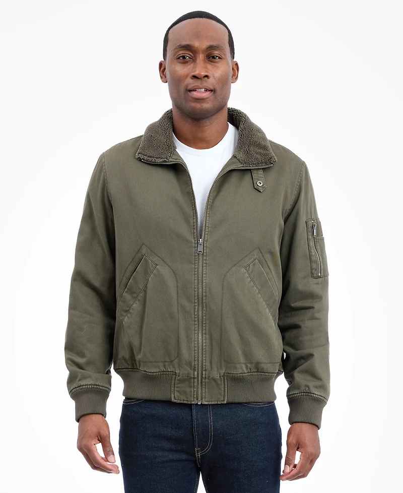 Lucky Brand Men's Long Sleeves Flight Jacket