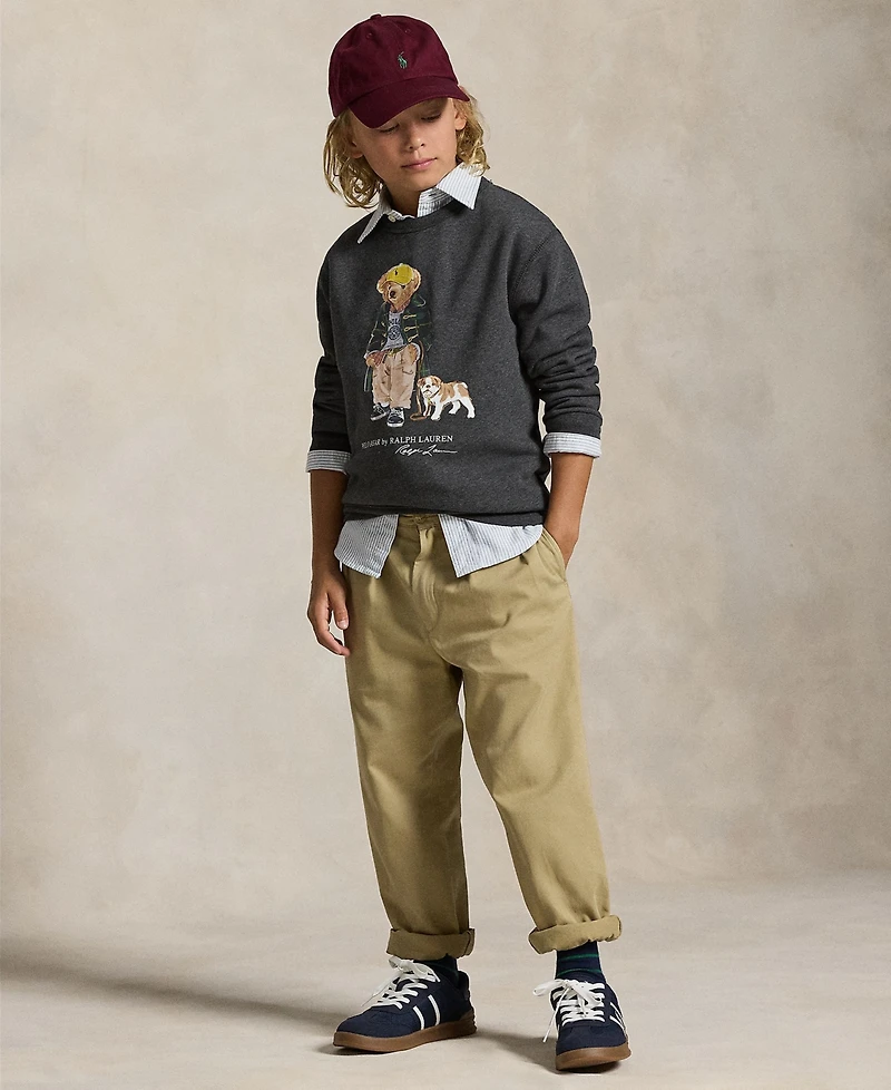 Polo Ralph Lauren Big Boys Bear Heathered Fleece Sweatshirt