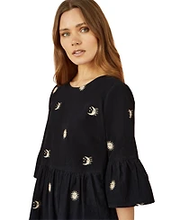 Yumi Women's Cosmic Embroidered Cord Mini Dress