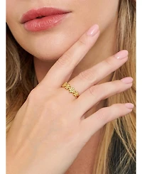 Devata Daisy Flower Ring in Gold Plated Sterling Silver