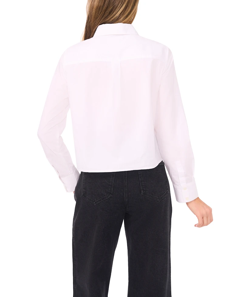CeCe Women's Long Sleeves Bow Top