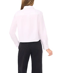 CeCe Women's Long Sleeves Bow Top