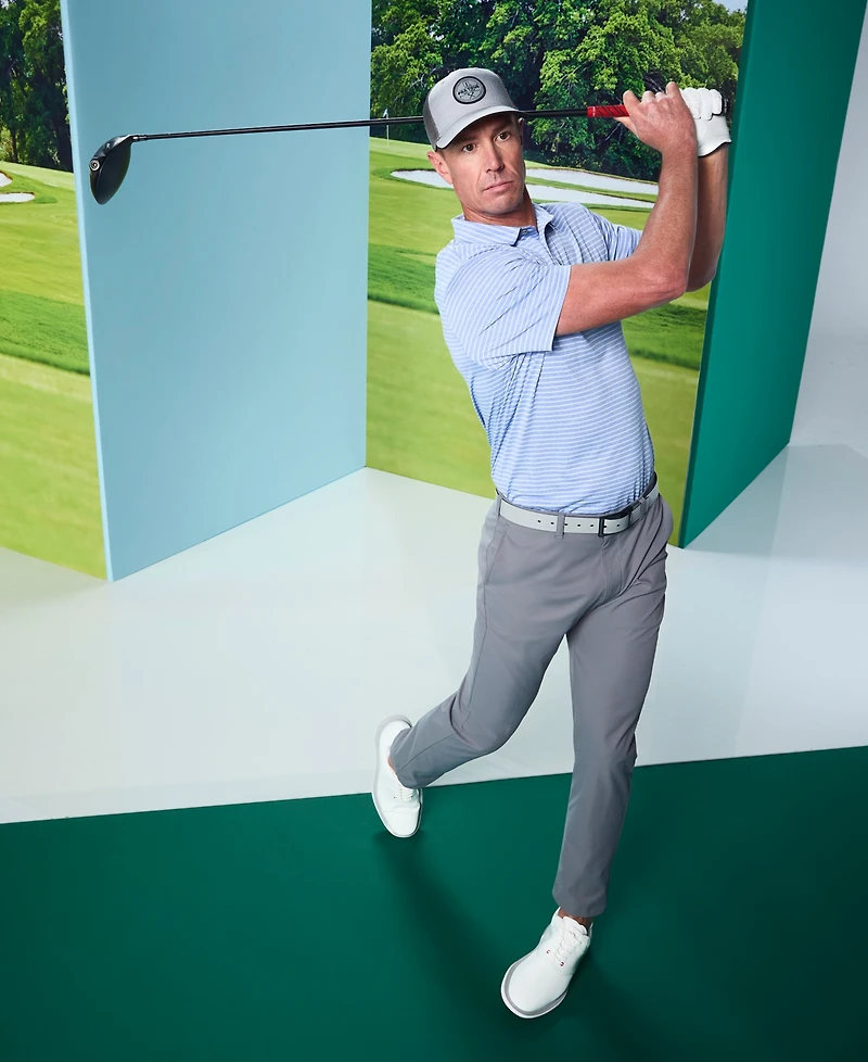 Pga Tour Men's Moisture Wicking Active-Waistband Golf Pants