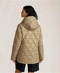 Lands' End Women's Print FeatherFree Quilted Insulated Jacket