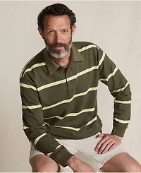 Lands' End Men's Long Sleeve Rugged Rugby Polo