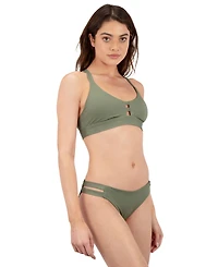 Hurley Women's Max Solid Swim Moderate Bottoms