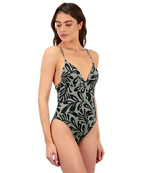 Hurley Women's Marina Ribbed Printed One Piece Swimsuit