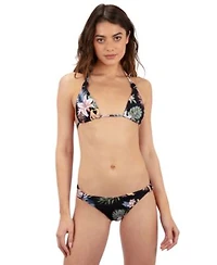 Hurley Womens Lily Lux Printed Swim Bikini Top Knot Bottoms
