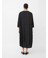 Masai Copenhagen Women's MaNymosa 3/4 Sleeve Loose Fit Midi Dress