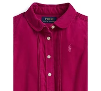 Polo Ralph Lauren Girls 2T-6X Pintucked Club Collar Dress