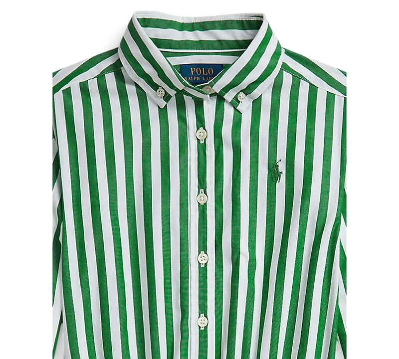 Polo Ralph Lauren Girls 7-16 Striped Long Sleeve Shirtdress