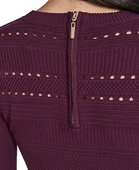 Jessica Howard Women's Textured Ottoman Fit and Flare Dress