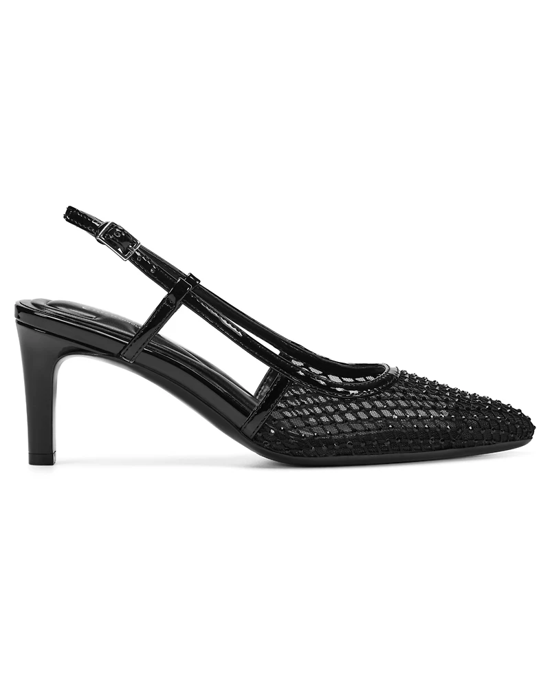 Easy Spirit Women's Ravin eFlex Embellished Mesh Slingback Pumps