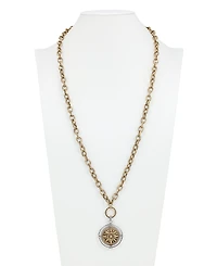 Patricia Nash Antique-Like Gold-Tone and Silver-Tone Ox Compass Convertible Necklace