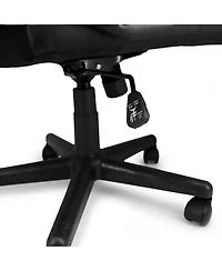 Elama Mid Back Adjustable Faux Leather Office Chair in Black