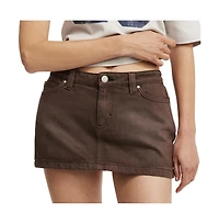 Cotton On Women's Micro Low Denim Skirt