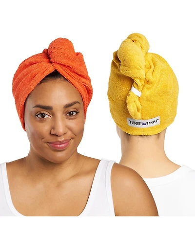 Microfiber Turbie Twist 2 Pack (Golden Rod, Orangeade)