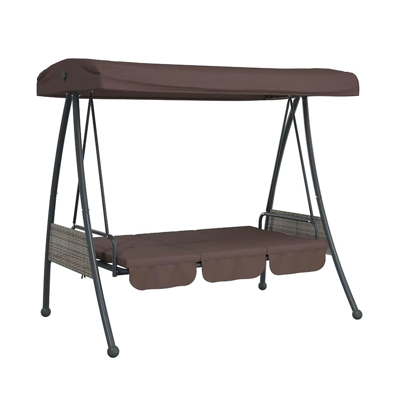 vidaXL Garden Swing Bench Coffee Brown
