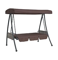 vidaXL Garden Swing Bench Coffee Brown