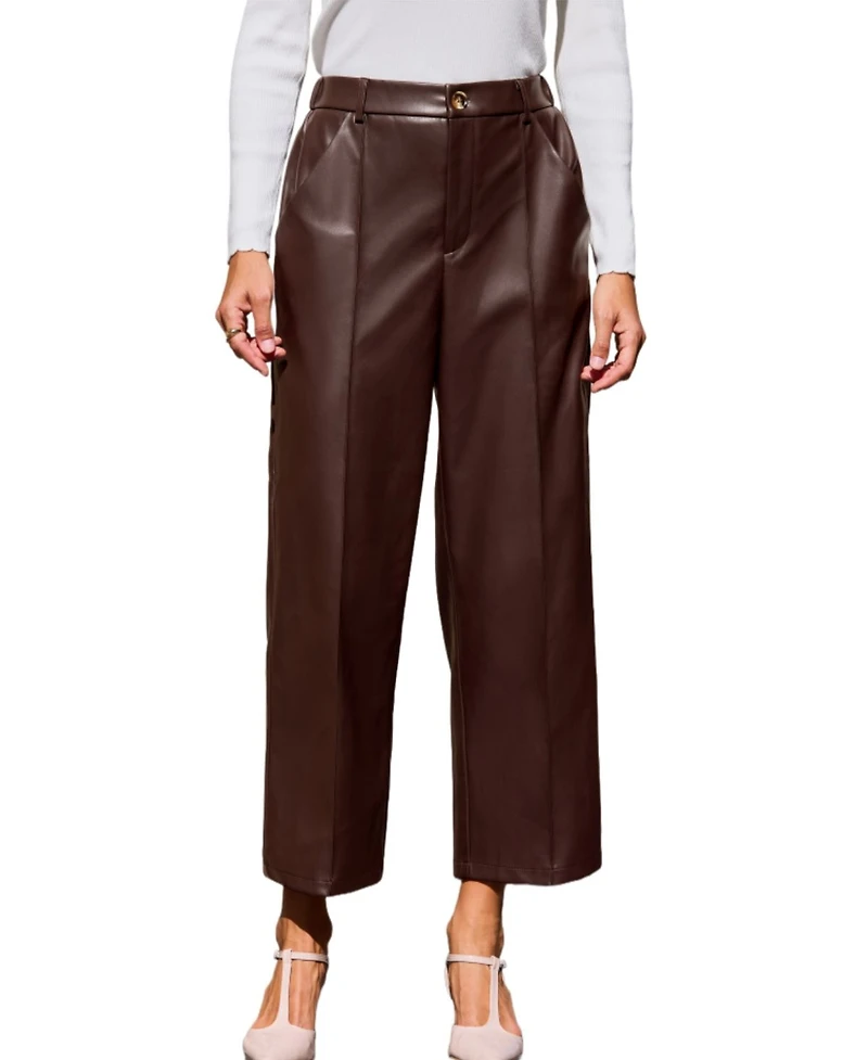 Cupshe Women's Danger Zone Brown Pants