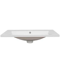 Casainc 30" Single Bathroom Vanity Top with Basin, 3-Faucet Holes, Ceramic Construction
