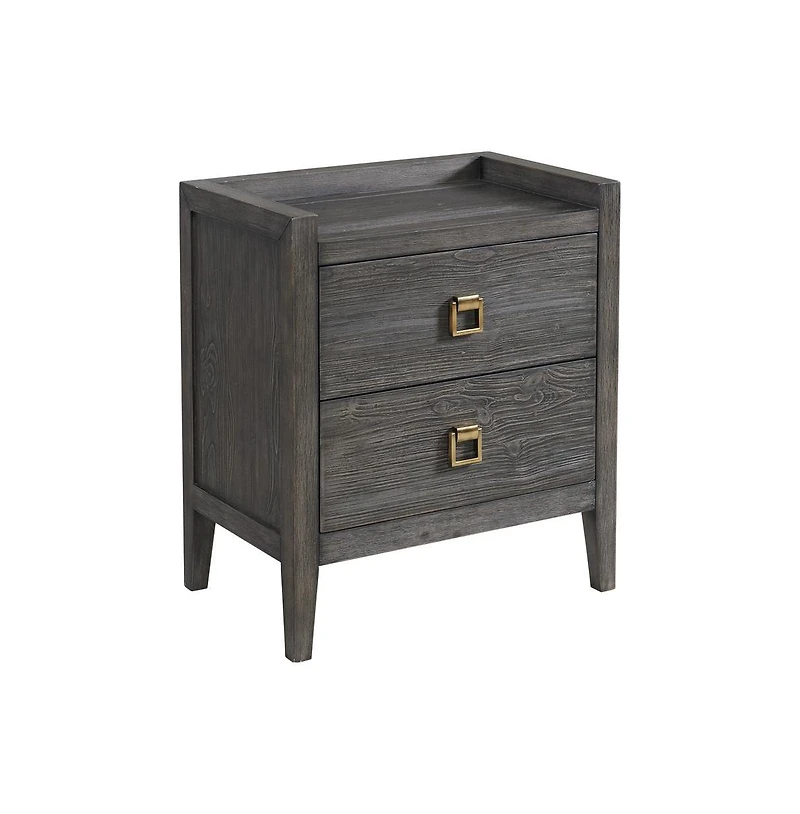 Intercon Nightstand, 2 Drawer in Brushed Brindle