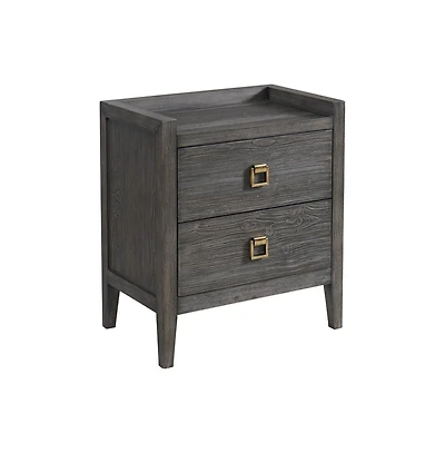 Intercon Nightstand, 2 Drawer in Brushed Brindle