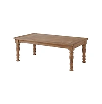 Intercon Turned Leg Coffee Table, 52x28 in Sandwash