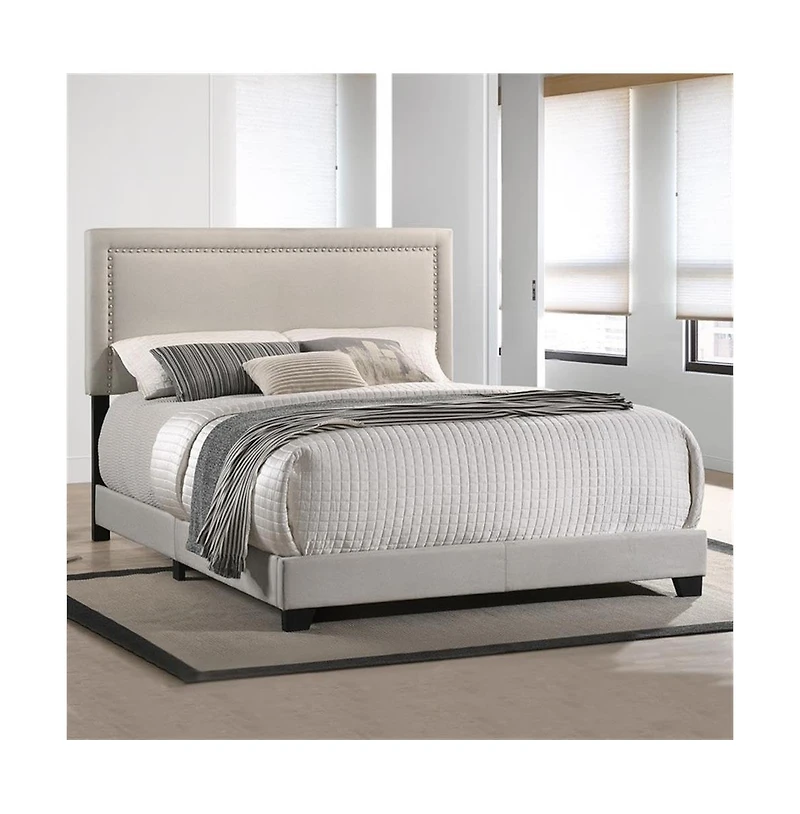 Intercon Zion Queen Uph Bed in Zion Fog Fabric