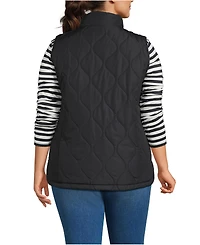 Lands' End Plus FeatherFree Onion Quilted Insulated Vest