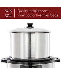 Megachef 12 Quart Steel Digital Pressure Cooker with Stainless Steel Pot